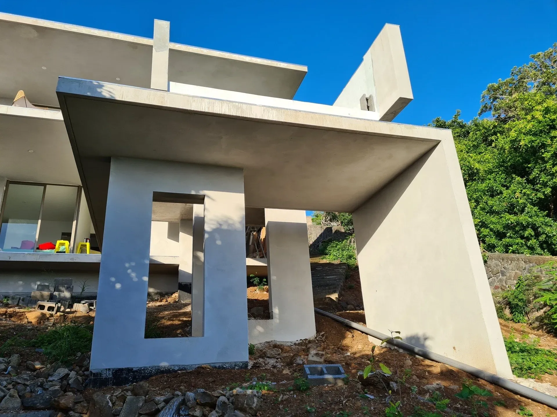 Gros œuvre en cours, Saint-André, La Réunion
